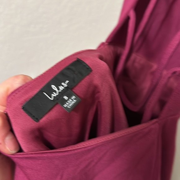 Pink Lulus Skater Dress with Open Back - Picture 3 of 3